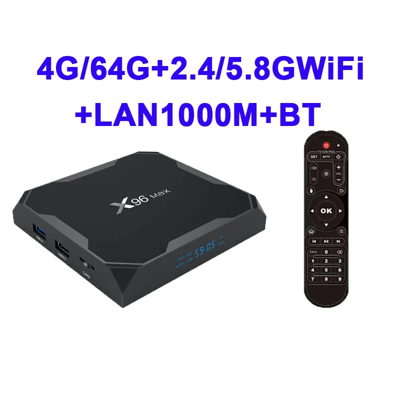 4G64G Распродажа X96Max ТВ приставка Android 8,1 Amlogic S905X2 Четырехъядерный 4 ГБ 32 ГБ 64 Гб 2,4G& 5 ГГц Wifi BT 1000M 4K телеприставка S905 X2 - Цвет: 4G64G