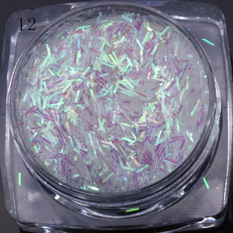 1 горшок лазерные золотые серебряные пайетки полоски под блески для дизайна