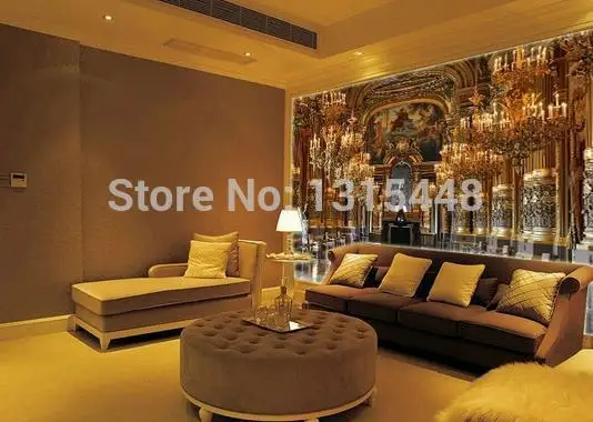 High Quality Competitive Price Hot Sale New 3D Wallpaper Custom Large Murals Golden Background wall Decoration Painting Style |