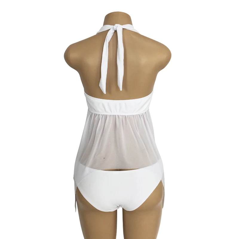 2018 женская сексуальная сетка 2 шт купальник Танкини юбка треугольник купальный