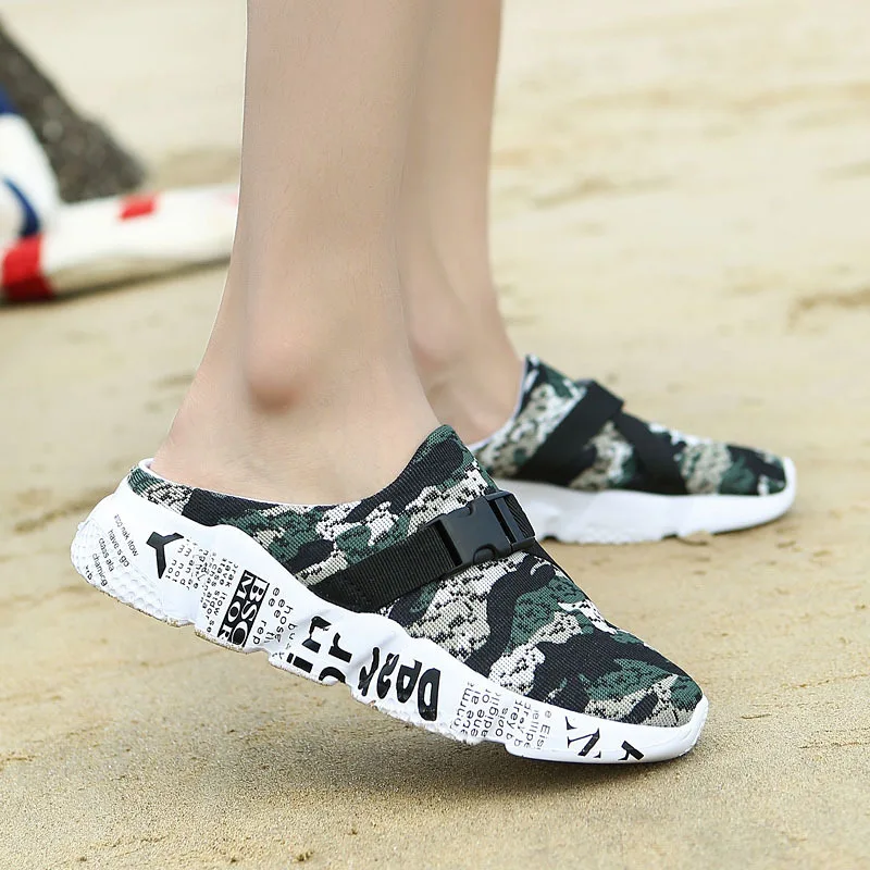 Army Green Lizeruee/Летняя обувь; мужские сетчатые сандалии; пляжные шлепанцы; мужские кроссовки; Сабо; мужские сандалии Zuecos; zapatos hombre; размер 46 - Цвет: Army Green