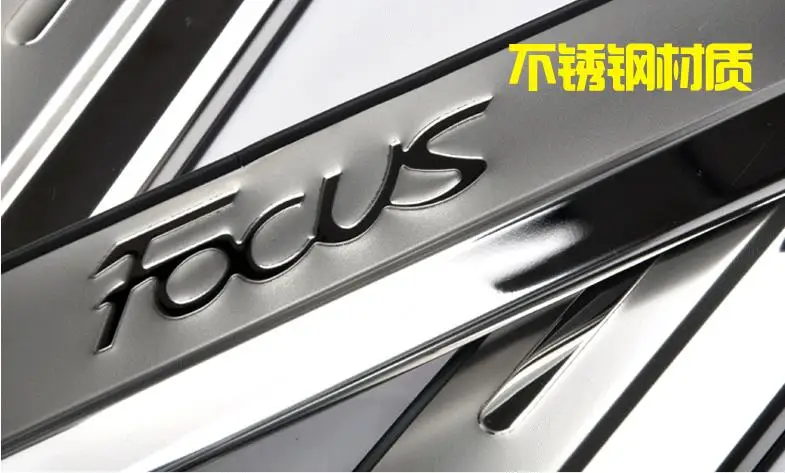 Подходит для 2005- Ford Focus 2 Focus 3 Mk3 S'steel Накладка на порог двери, прикрытие потертостей, защита от ударов