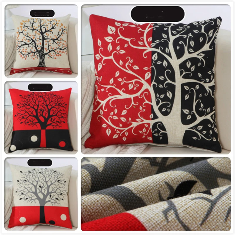 Квадратная подушка с принтом растений и деревьев 45 см|cushion diy|plants cushionpillows case pillow |