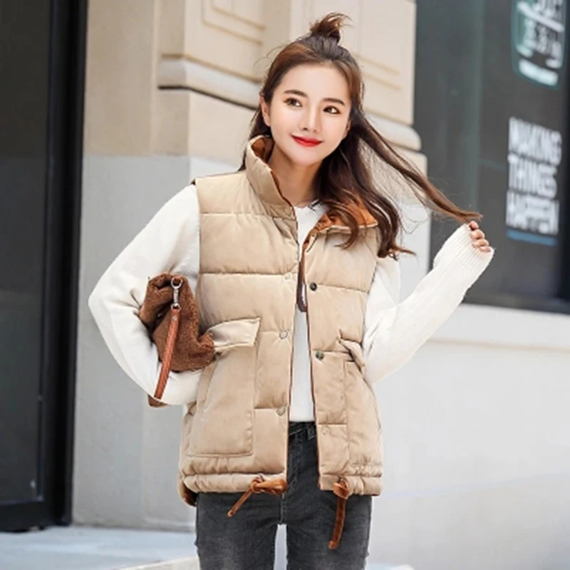 2018 зимний женский золотой бархатный жилет женская теплая куртка без рукавов