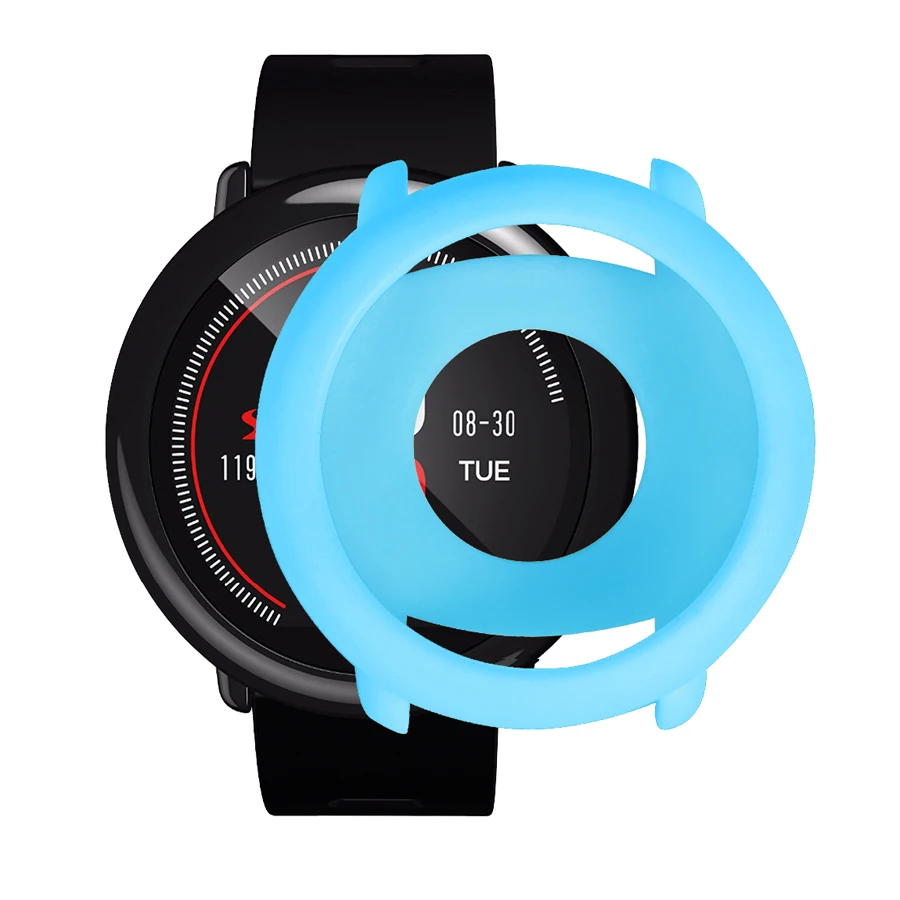 Тонкий защитный рамки силиконовый чехол для Huami Amazfit темп Замена интимные аксессуары красочный протектор в виде ракушки