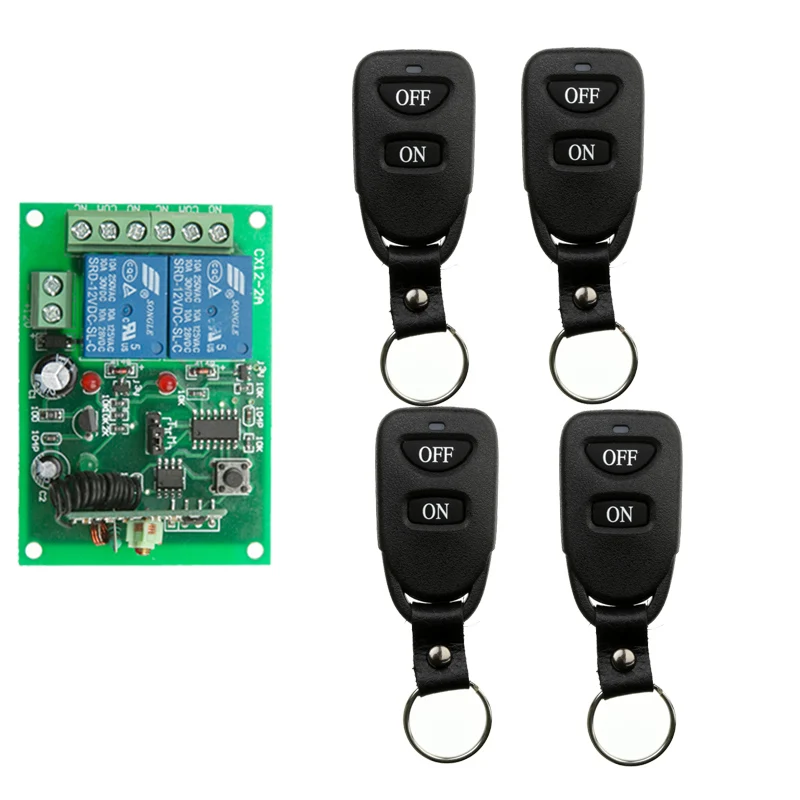 New DC12V 10A 2CH Remote Control Light Switch Relay Output Radio Receiver Module and Belt buckle Transmitter | Электроника