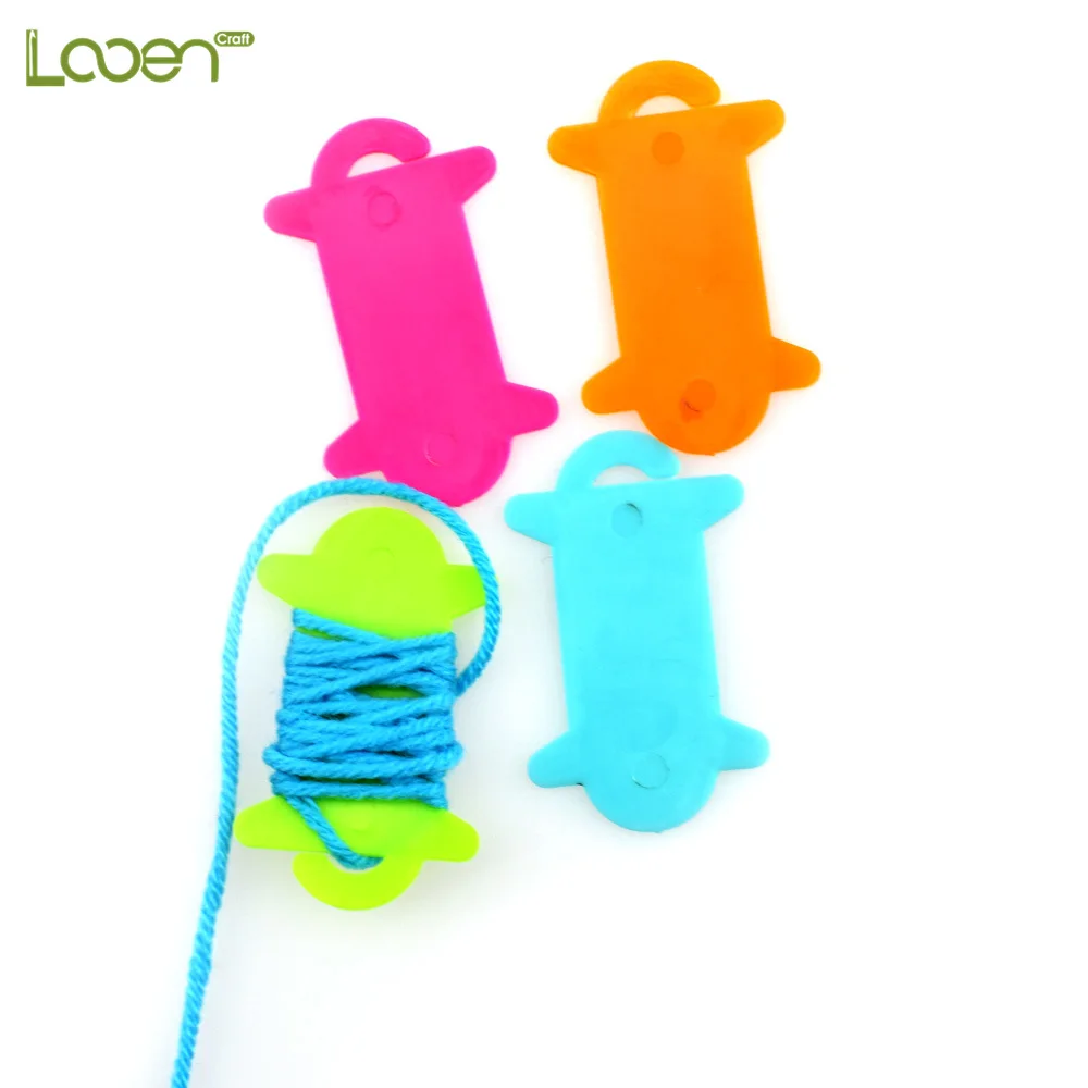 

10 Pcs/set Mini Thread String Winding Boards DIY Hand Craft Plastic Winding Sheet Yarn Coiling Plate Bobbins Sewing Access