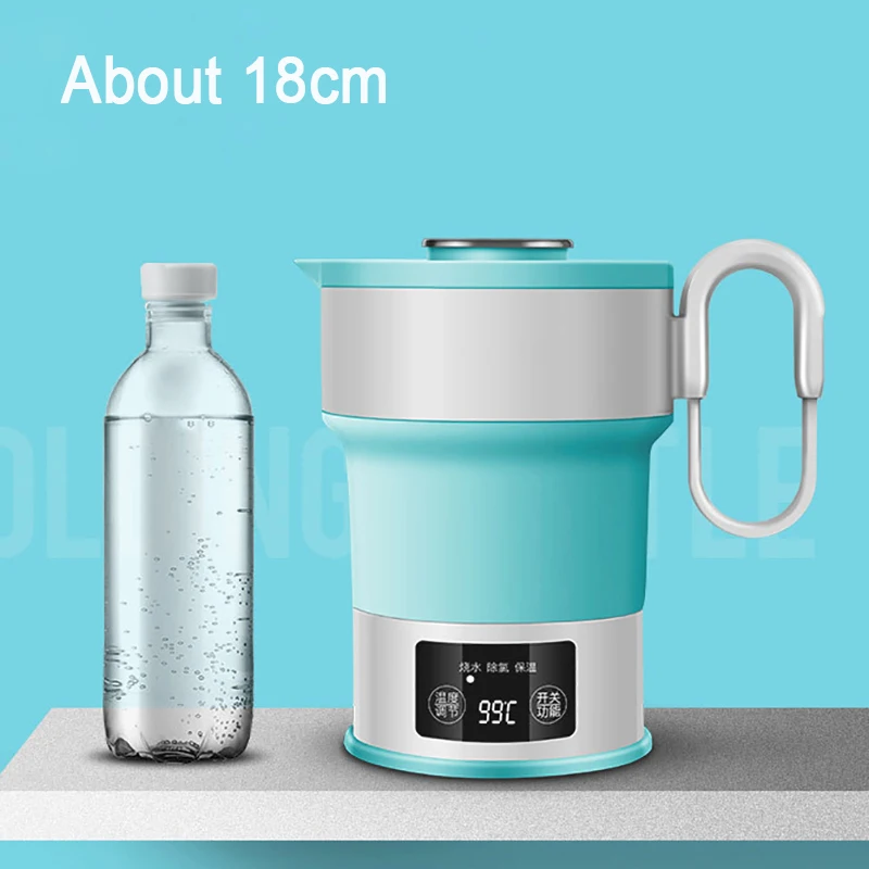 110-220V Electric Mini Travel Kettle Silicone Foldable Automatic Power-off Camping Portable Water Boiler With Cup Electric