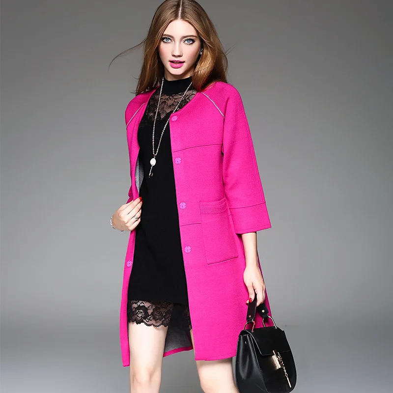 

Women Sweaters And O-neck Top Sweater Cardigan Feminino 2018 Autumn Winter New Pattern Fund Loose Coat Neck Knitting