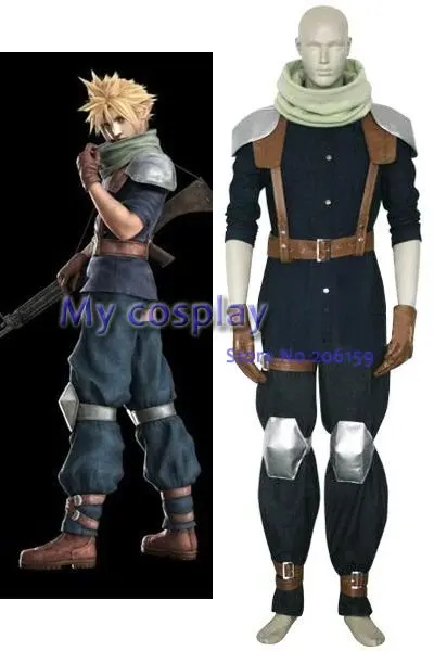 Костюм для косплея аниме финальная фантазия VII Фэнтезийный костюм с кристаллами