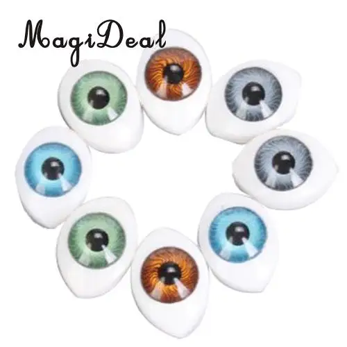 4 Color 8Pcs Oval Hollow Back Plastic Eyes for Plush Animal Doll Mask DIY Craft Accessory Children Toys 8mm | Игрушки и хобби