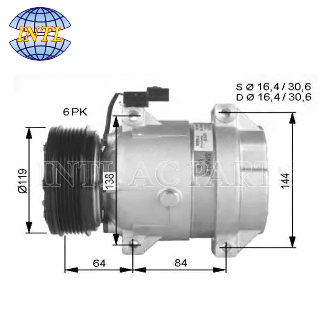 V5 авто ac компрессор для SsangYong Rexton 2.9/3.2/2.7 XDI 6611304415 714956 6611304915 6611305011 TSP0155880 92010948