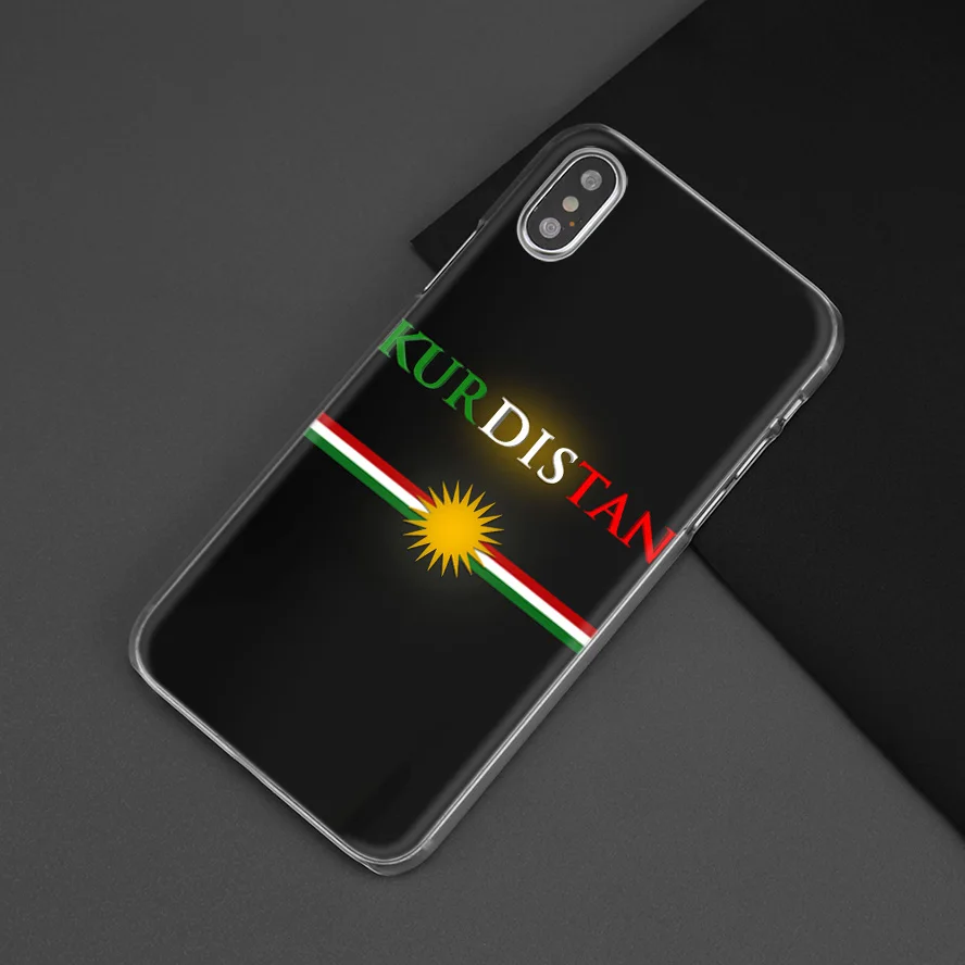 Чехол Kurdistan с флагом львом для iPhone XS Max XR X 10 7S 8 6 6S Plus 5S SE 5 4S 4 5C Прозрачный жесткий пластиковый чехол для телефона 11