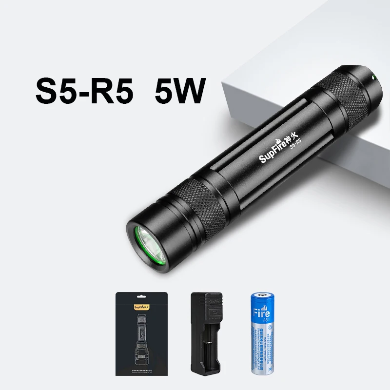 S5-R5 Светодиодный фонарик Supfire S5 R5 Linterna светодиодный фонарь руки факел мини свет для Sofirn Nitecore безошибочный Olight Фонари A038 - Цвет: S5-R5