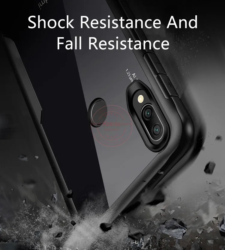 Rzants чехол для телефона, корпус для Xiaomi Redmi Note 7, прозрачная задняя панель+ четыре угла, ударопрочный Тонкий чехол для Redmi Note 7