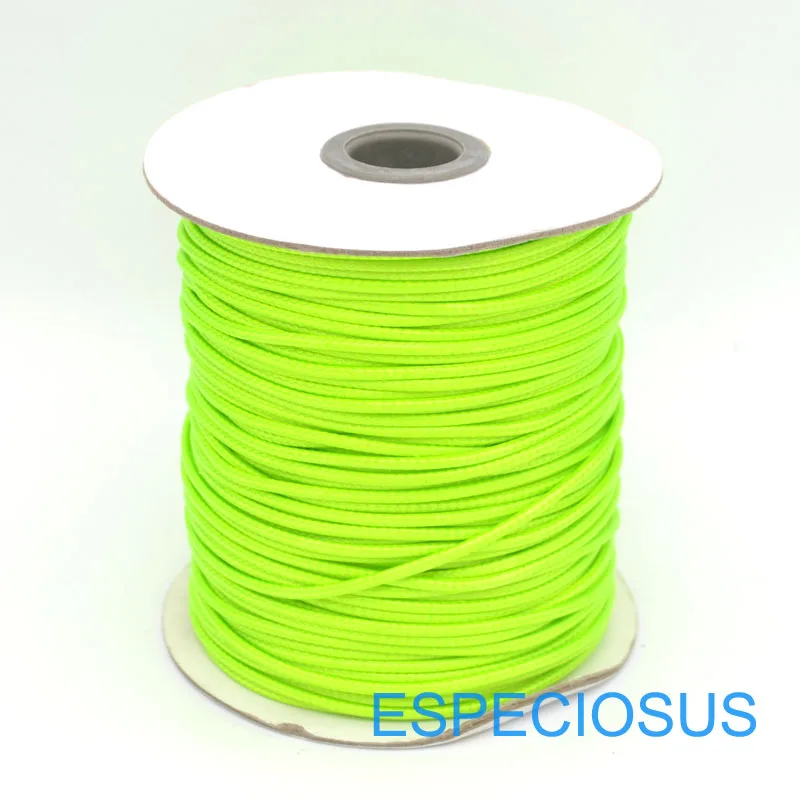 fluorescence green 20 цветов, 10 м, нейлоновый шнур, прядь, веревка, шнур макраме, браслет, плетеная веревка, сделай сам, ожерелье, бисероплетение, Вощеная Веревка, нить - Цвет: fluorescence green