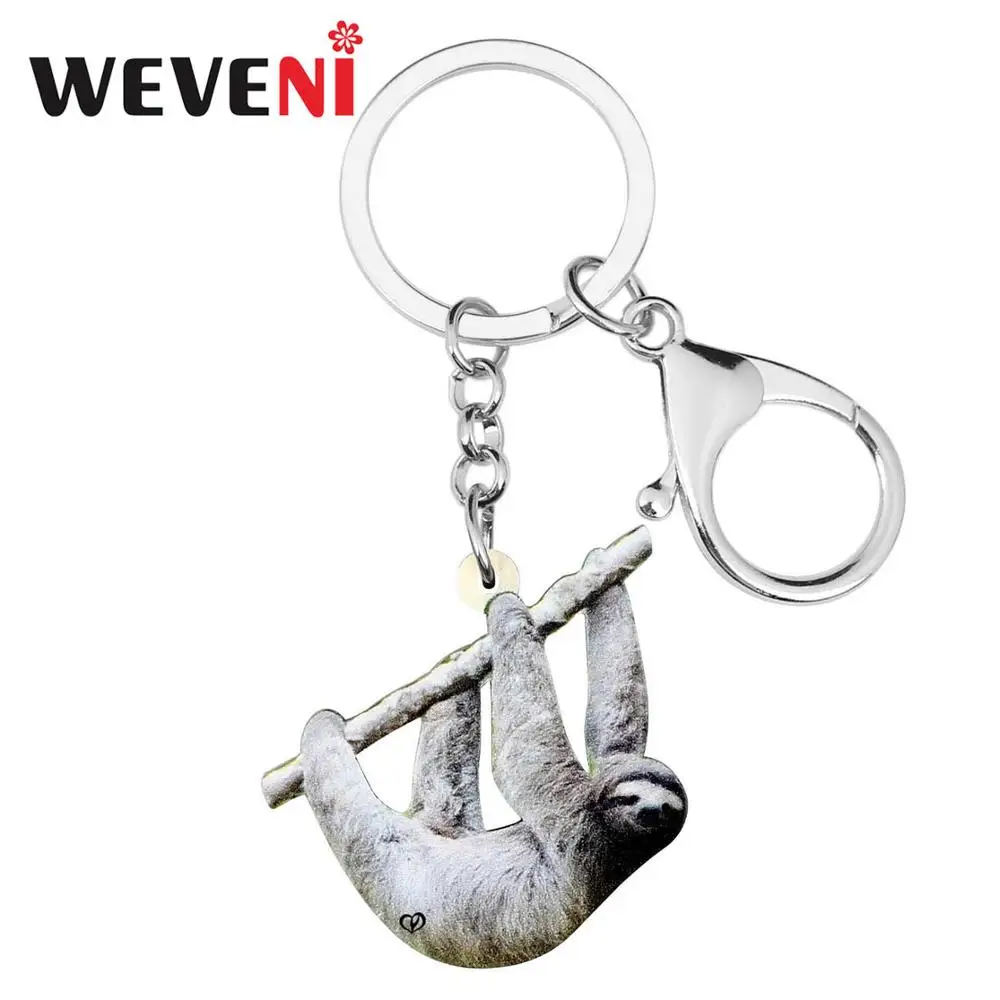 WEVENI акриловое уникальное забавное Австралийское ленивое кольцо для ключей