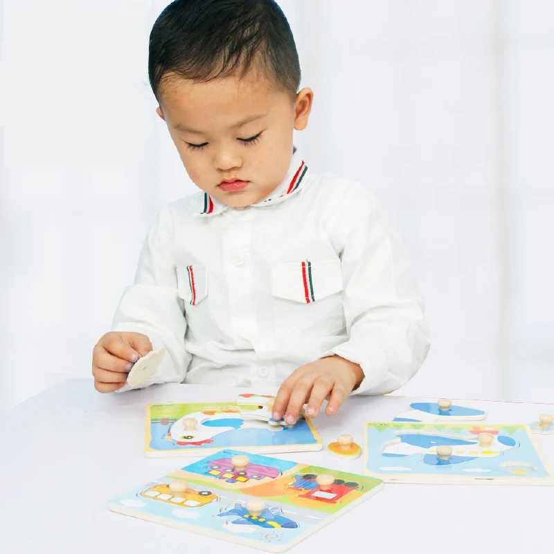 Новый 4 судов-древесных форм-деревянные регулируемая головоломка игрушка