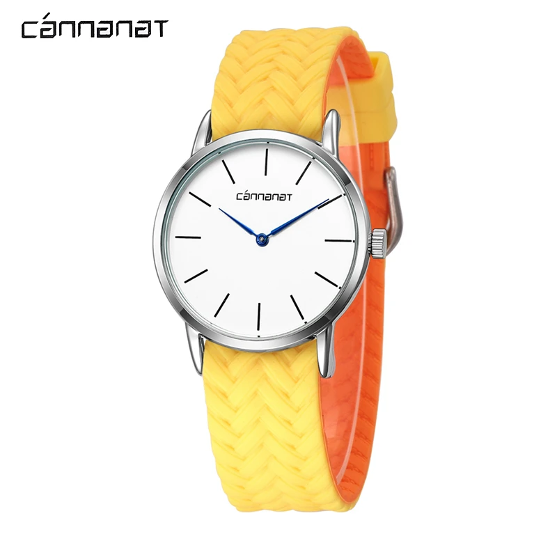 Cannanat Casual Quartz Women Watches Colorful Silicone Bracelet Ladies Watch Simple Analog Wristwatches Orologio Donna Relogios |