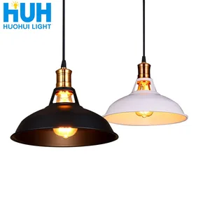 Промышленный винтажный железный подвесной светильник диаметром 27 см, светодиодный светильник Эдисона, лампа для ресторанабаракофекровати, ретро-американская железная Подвесная лампа