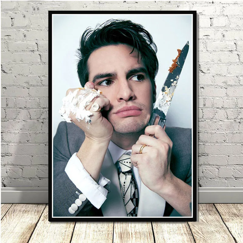 New Brendon Urie Panic at the Disco Pop Star Art Poster Canvas Painting Wall Picture Home Decor Posters and Prints