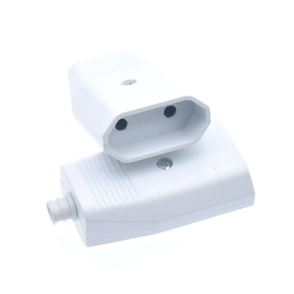 2 шт./лот, европейская, 2 Pin, DIY Rewirable розетка, ЕС, 2 Pin, гнездовая розетка, черный, белый цвет