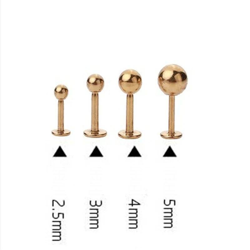 Medical Titanium Steel Prevent Allergy Round Ball Ear Bone Nail 4 Size Color Women Men Unisex Fashion Earring Stud | Украшения и