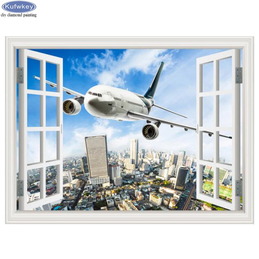 Алмазная Бриллиантовая вышивка квадратная круглая мозаика с окошком для