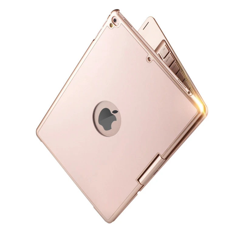 Роскошный 360 вращающийся алюминиевый сплав чехол для iPad Pro 9,7 Air/Air 2 цвета подсветка Беспроводная Bluetooth клавиатура крышка