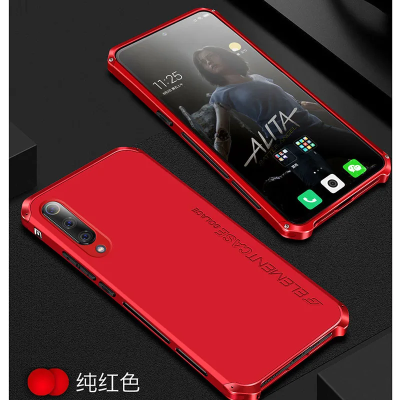 LONGNEWS For Xiaomi 9 6.39 inch case Metal Aluminum frame cover Scrub phone cases for MI Gift Tempered Glass |