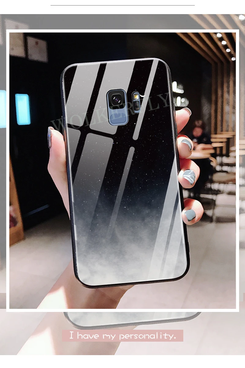Пространства Стекло чехол для samsung Galaxy A50 A70 A40 A60 A30 A20 A10 M10 M20 S8 S9 S10 J4 J6 плюс J8 A9 A8 A6 A7 примечание 9 8