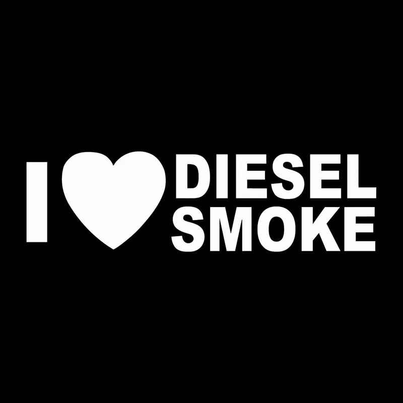YJZT 15 см * 4 I LOVE DIESEL SMOKE Turbo Автомобильная Наклейка Виниловая наклейка сердце черный