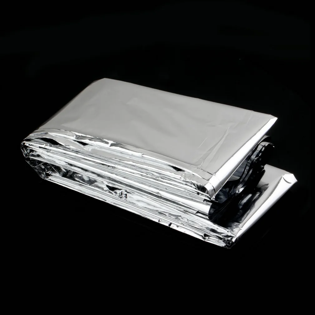 Серебряная спасательная занавеска на открытом воздухе портативная оберточная