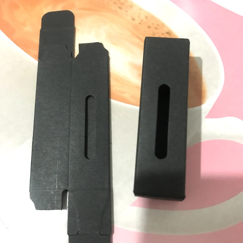 100 шт. коробка из крафт бумаги с окошком черная помада эфирное масло парфюмерные