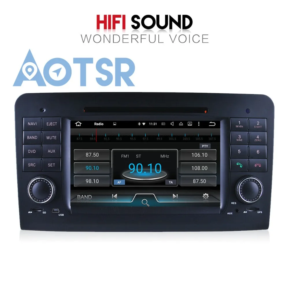 Автомобильный DVD-плеер Pure Android8.0 4 + 32 ГБ для Mercedes Benz ML W164 2004-2012 GL X164 аудио GPS 2 din радио