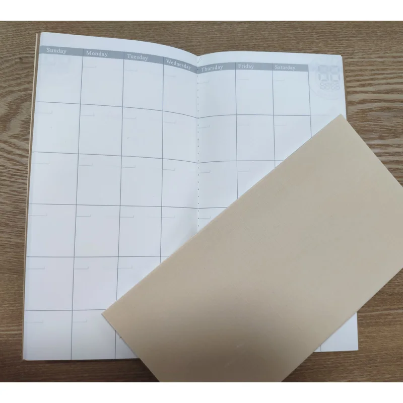 Mothly Diary Кожаный Блокнот ручной работы, Сменные вставки для блокнота, внутренний основной блокнот, ежедневники, журнал-Дневник для путешествий - Цвет: Mothly Diary