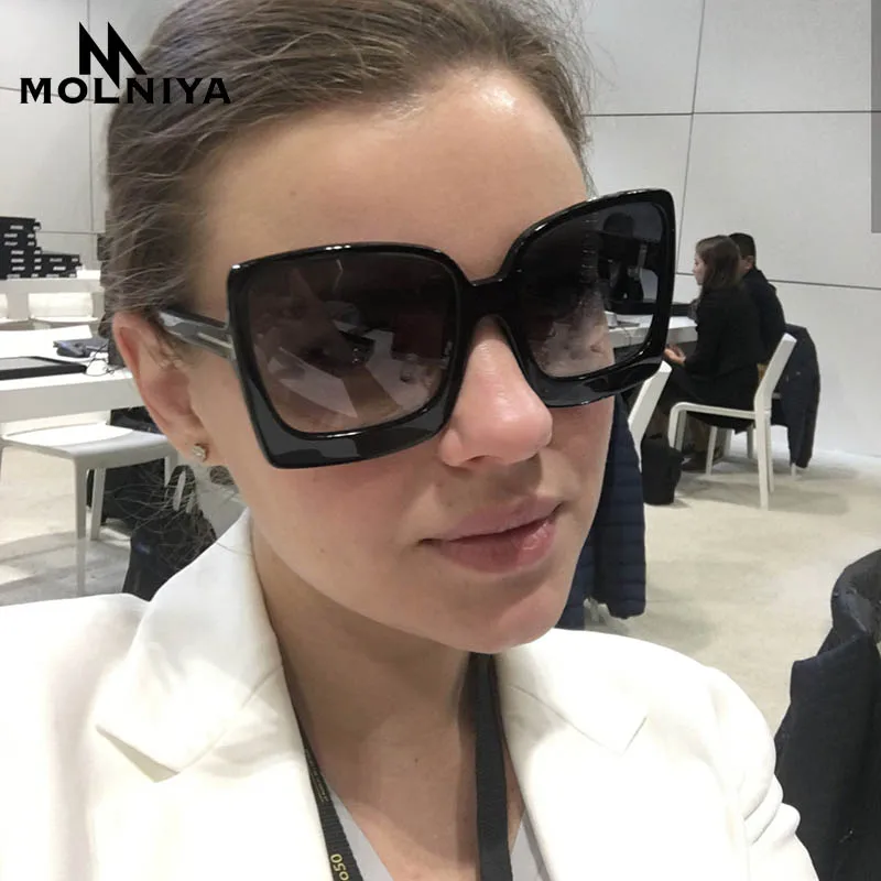 MOLNIYA Модные мужские Квадратные Солнцезащитные очки Классические женские