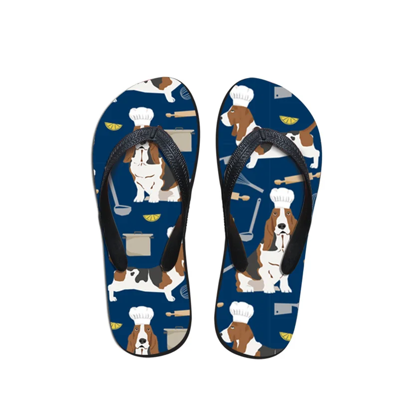 Новинка женские модные летние шлепанцы на мягкой подошве с милым принтом собаки