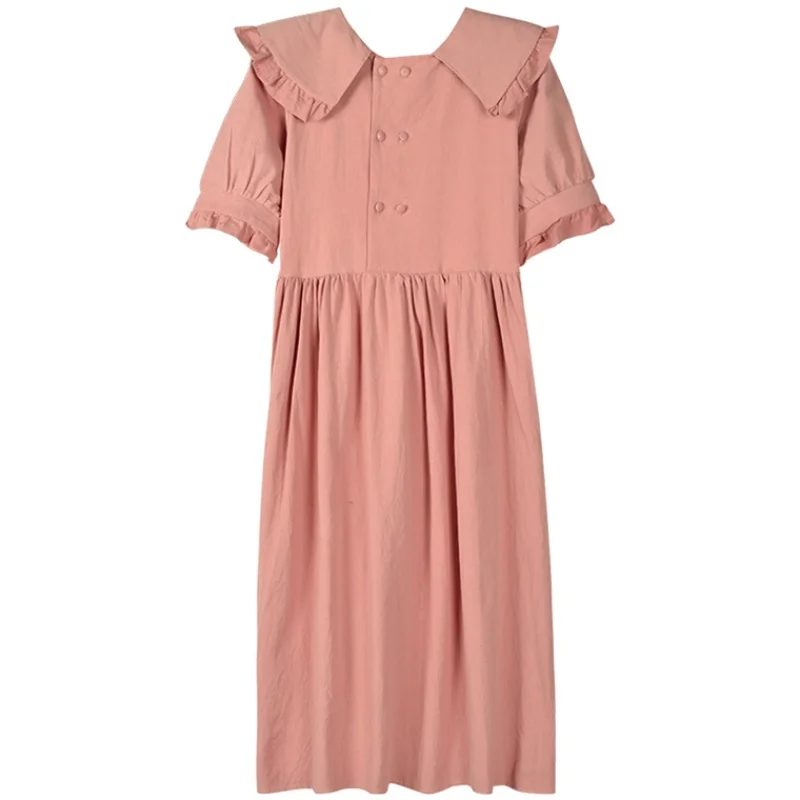 Милое платье в Корейском стиле с оборками и воротником Питер Пэн модное Kawaii