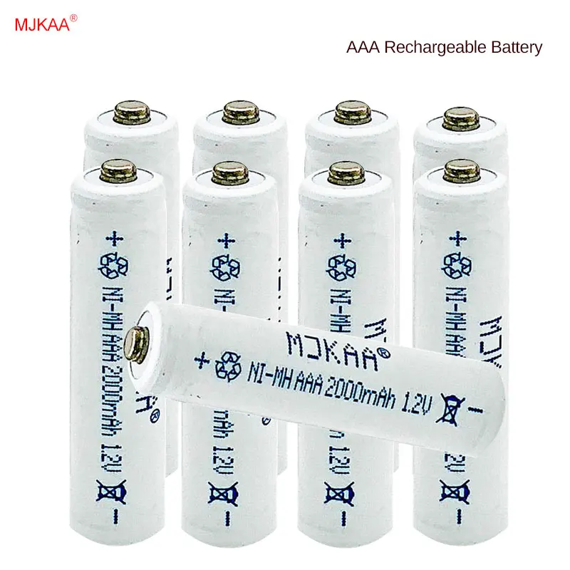 10 шт ААА Перезаряжаемые Батарея 2000 mAh Ni MH перезаряжаемый aaa аккумулятор для