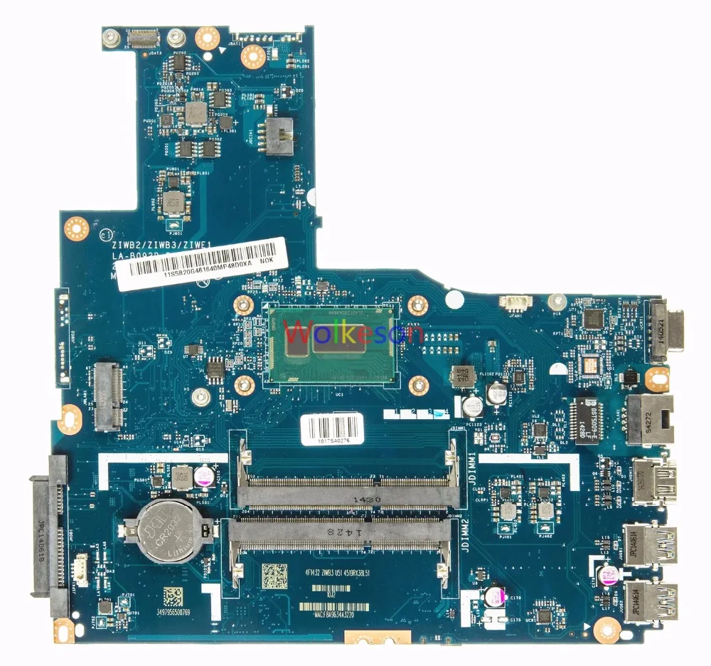 SHELI для lenovo B50-70 Материнская плата ноутбука SR1EF W/I5-4210U Процессор FRU 5B20G46164 ZIWB2 ZIWB3 ZIWE1