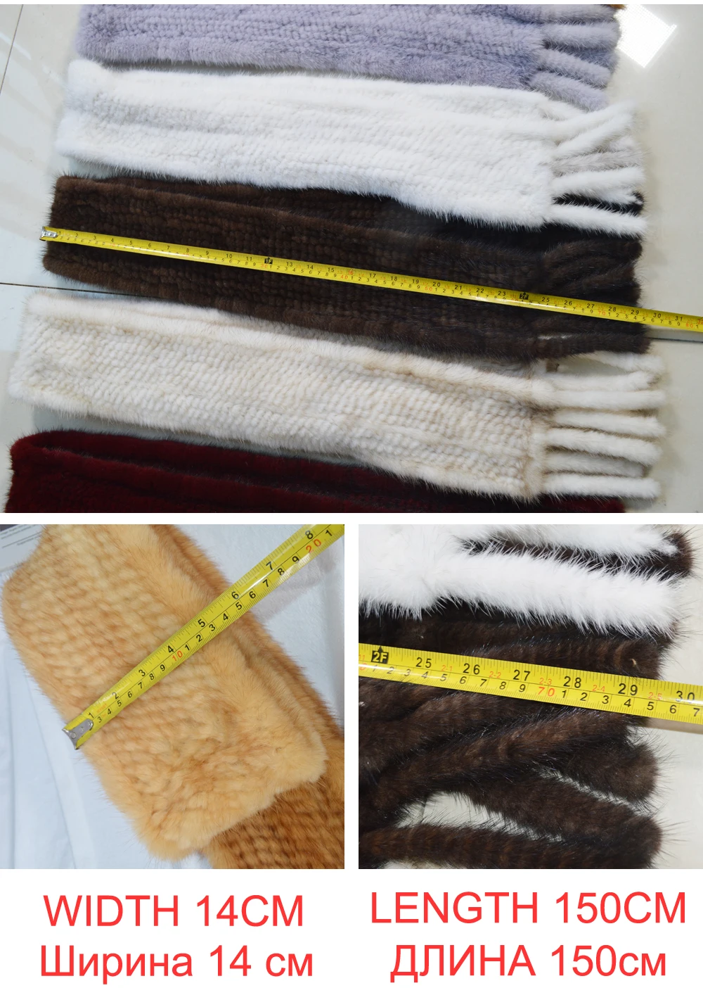 Long Style Women Real Mink Fur Scarf Genuine Real Mink Fur Scarfs Luxury Warm Soft Quality Knitted Real Mink Fur Shawl Scarves