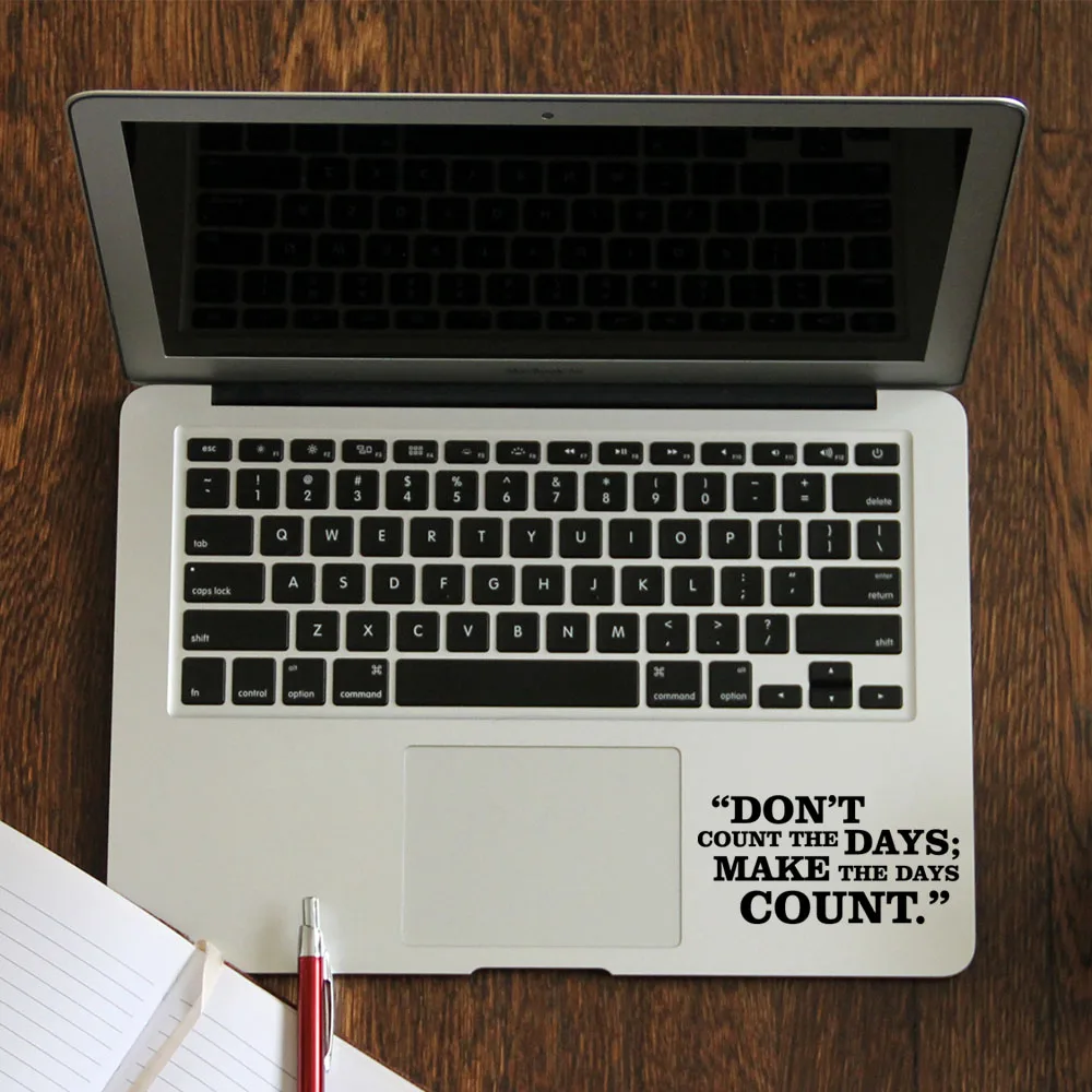 Cherish Time Quote Наклейка для трекпада MacBook Air Pro Retina 11 12 13 15 дюймов Mac Mi Surface Book Touchpad Skin