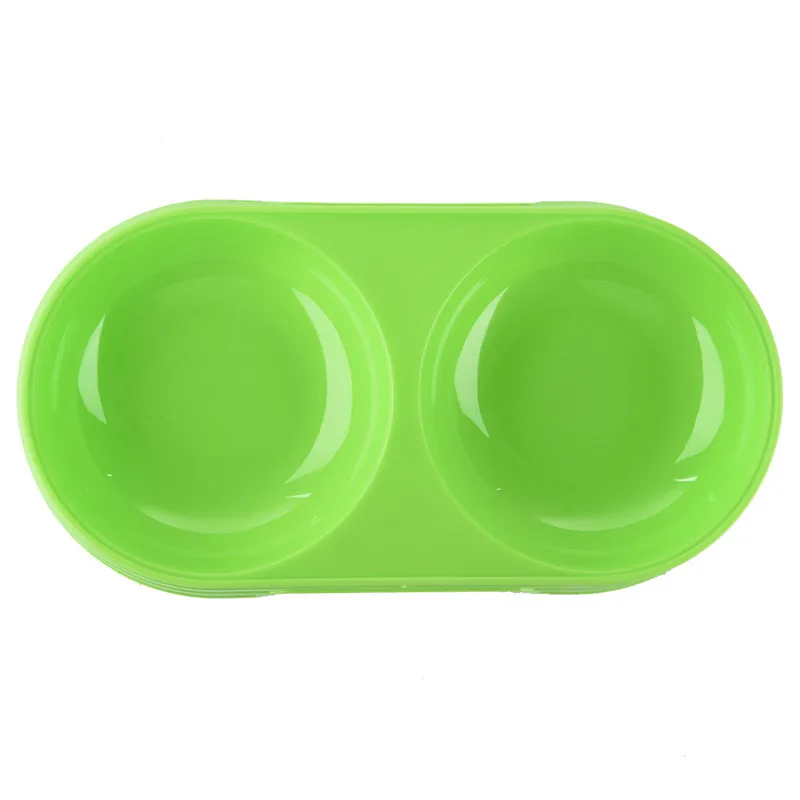 Двойные миски Дизайн Пластик собака кошка чаши Отделение кормления | Дом и сад