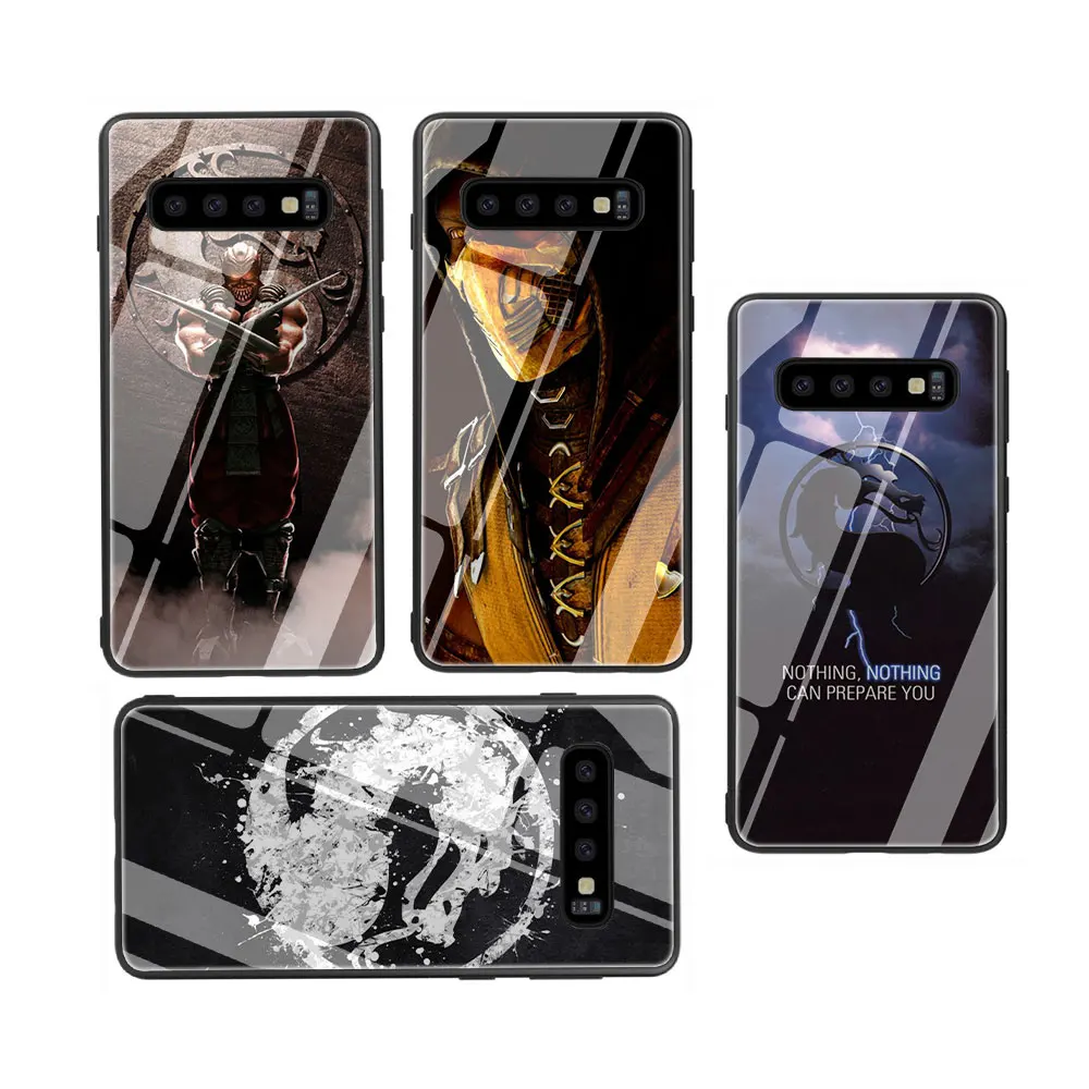 Скорпион в Mortal Kombat закаленное Стекло чехол для телефона чехол для Galaxy S7 край S8 9 10 Plus, Note 8, 9, 10, A10 20 30 40 50 60 70
