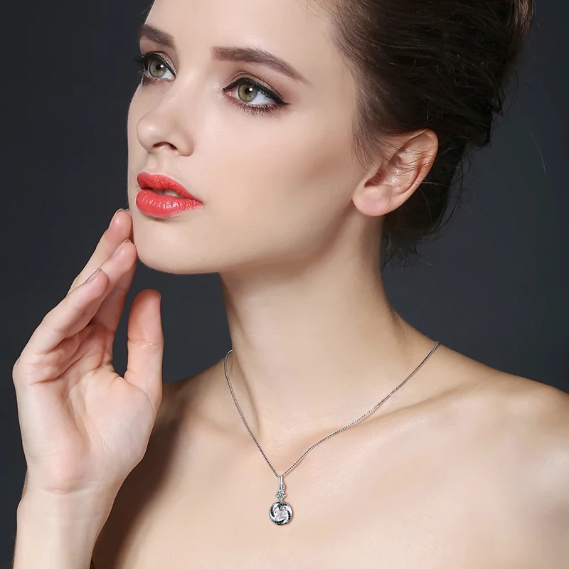 Серебряное ожерелье Цвет Классическое украшение Модные помолвочные ожерелья для женщин Свадебные подвески P159.