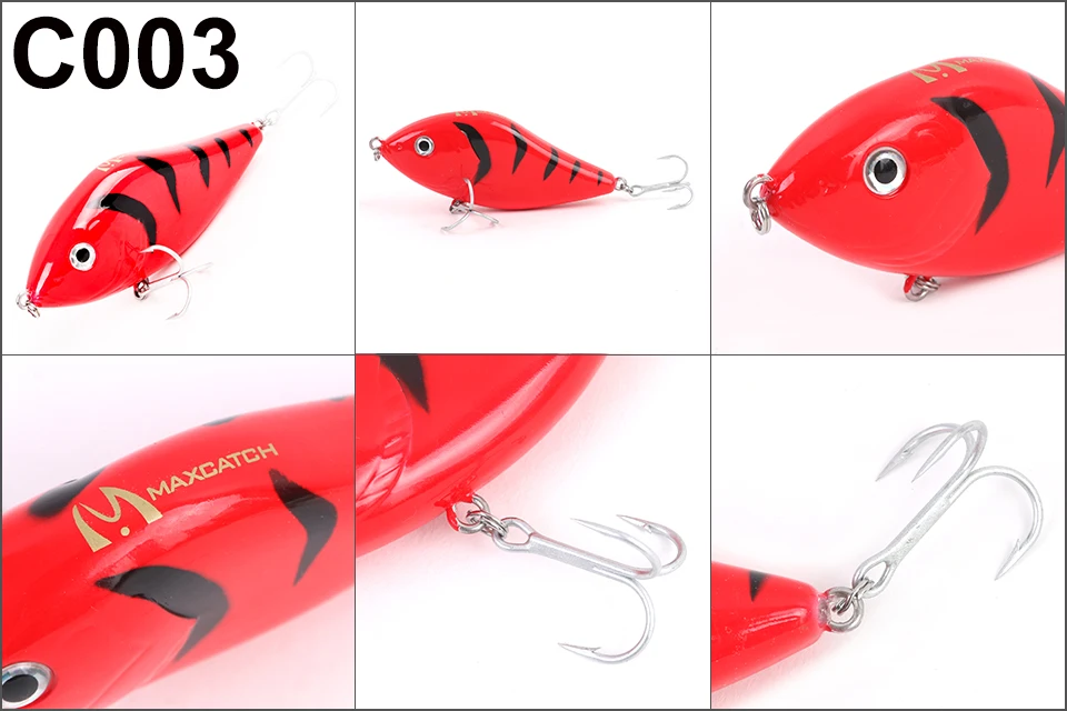 Maximumcatch Jerkbait, приманка для ловли щуки, 47 г, 100 мм, с крюком VMC, рывковая приманка, жесткая приманка для ловли щуки