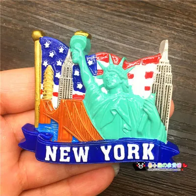 BABELEMI 3D Resin Handmade Statue Of Liberty New York Fridge Refrigerator Magnet Stickers Tourist Souvenirs Home Decoration|magnet sticker|tourist