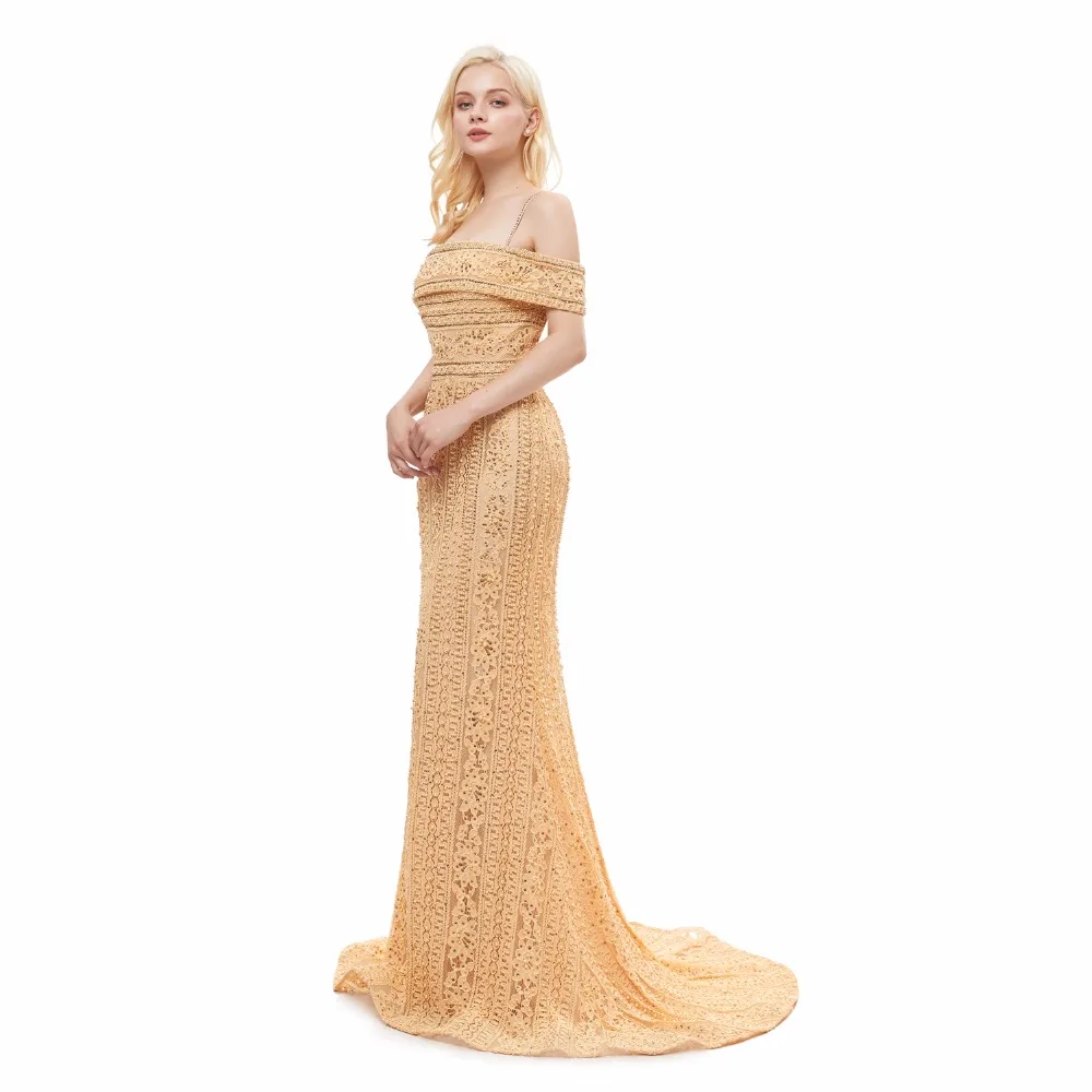 Forevergracedress роскошное вечернее платье золотистого цвета с длинными бусинами и