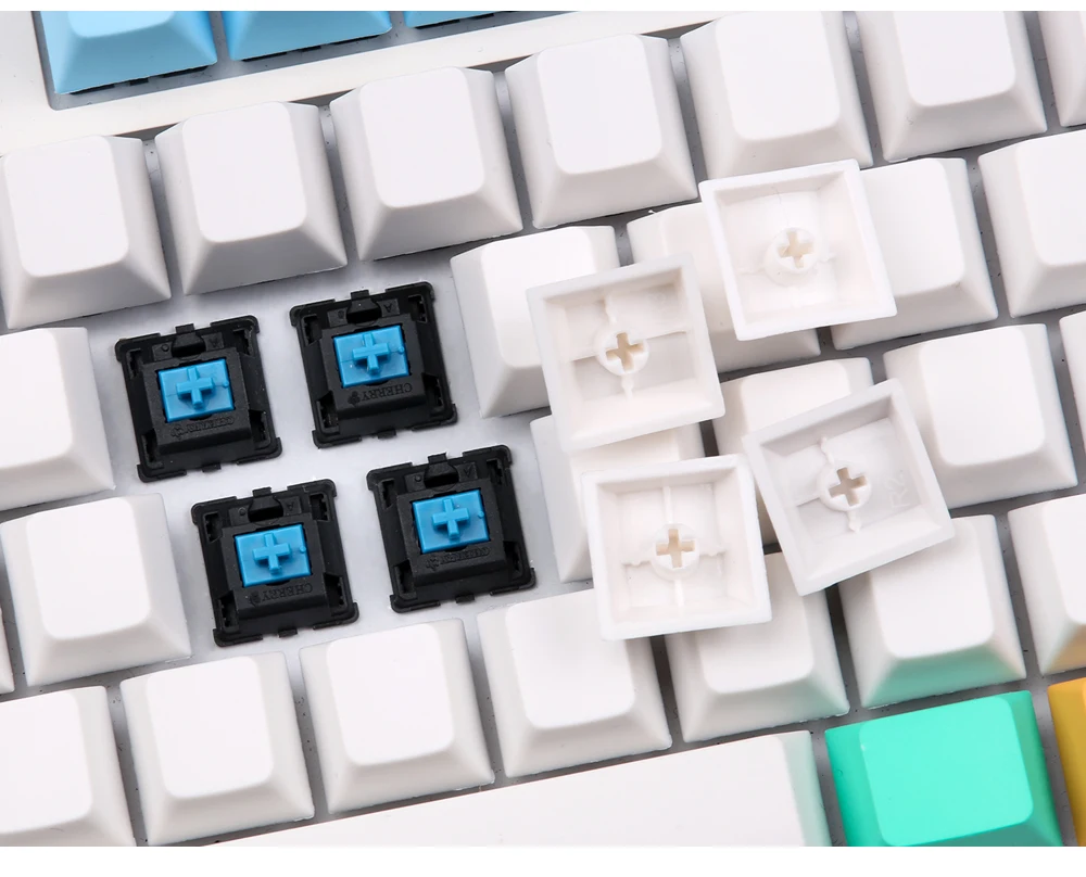 KBDfans Новое поступление Вишневый профиль pbt keycap для механической клавиатуры пустой pbt keycap 104 клавиш